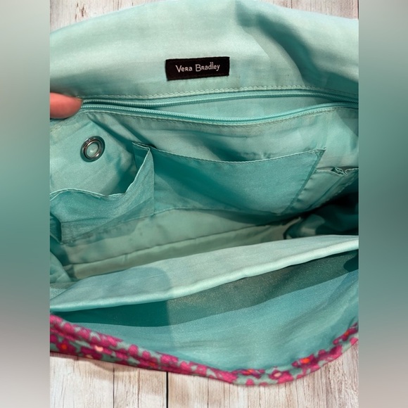 Vera Bradley Falling Flowers MESSENGER School Travel Crossbody Bag 13x11x4 EUC - Picture 12 of 13